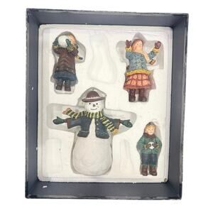 Lang & Wise 1998 Classic Santa "Our Favorite Snowman” Lisa Blowers 4 Piece Set